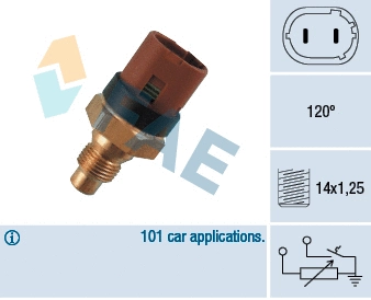 Sensor, coolant temperature (34100)