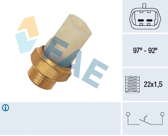 Temperature Switch, radiator fan (37710)