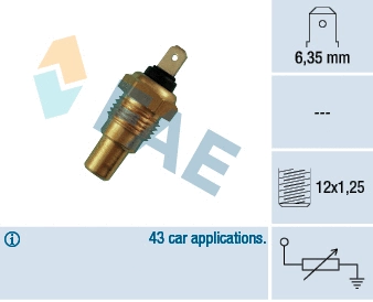 Sensor, coolant temperature (31650)