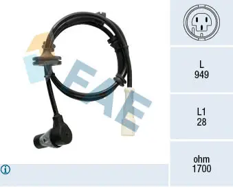 Sensor, wheel speed (78534)