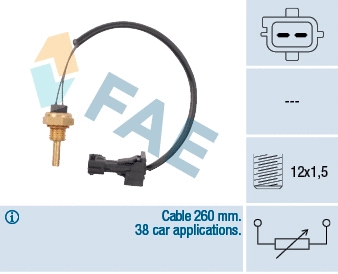Sensor, coolant temperature (32740)