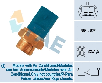 Temperature Switch, radiator fan (36260)