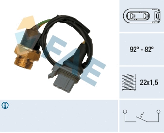 Temperature Switch, radiator fan (37510)
