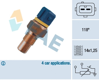 Sensor, coolant temperature (34050)