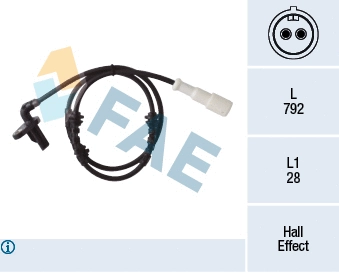 Sensor, wheel speed (78407)