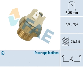 Temperature Switch, radiator fan (37080)