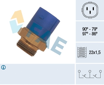 Temperature Switch, radiator fan (38170)