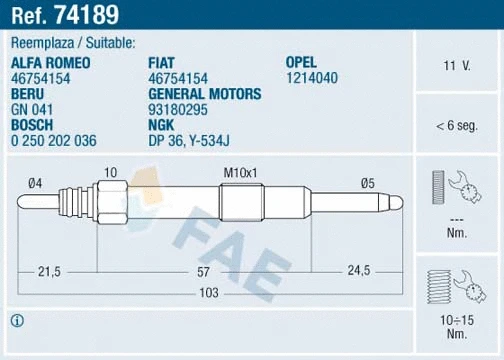 Glow Plug (74189)