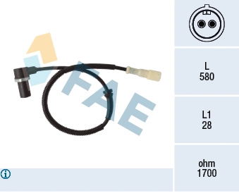 Sensor, wheel speed (78344)