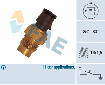 Temperature Switch, radiator fan (36160)