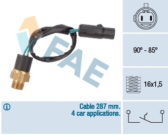 Temperature Switch, radiator fan (36620)