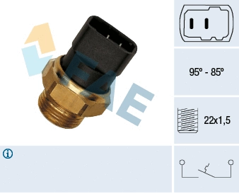 Temperature Switch, radiator fan (37210)