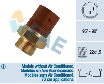 Temperature Switch, radiator fan (36270)