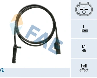 Sensor, wheel speed (78527)
