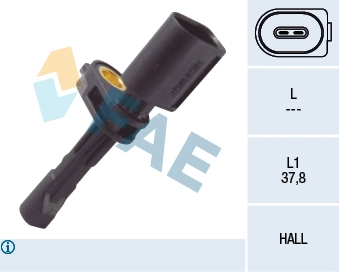 Sensor, wheel speed (78106)
