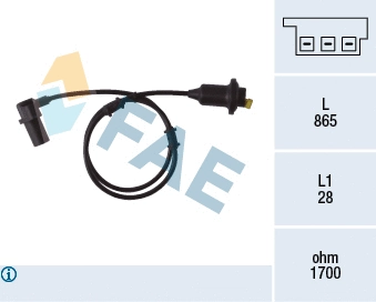 Sensor, wheel speed (78082)