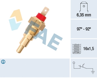 Temperature Switch, radiator fan (37610)