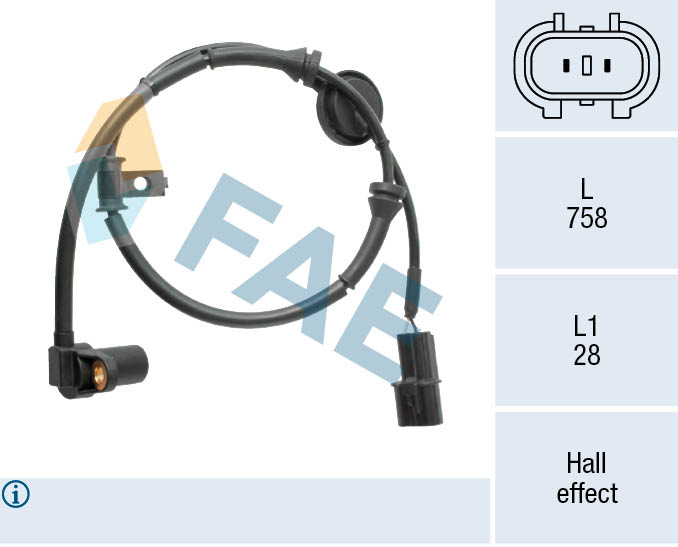 Sensor, wheel speed (78576)
