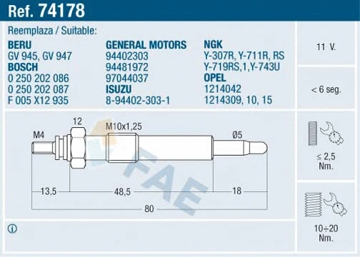 Glow Plug (74178)