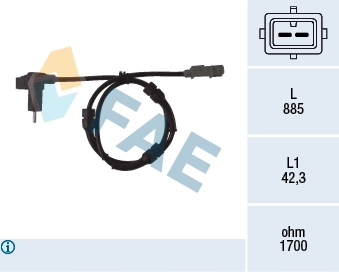 Sensor, wheel speed (78091)