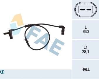 Sensor, wheel speed (78052)
