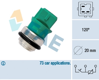 Sensor, coolant temperature (34350)