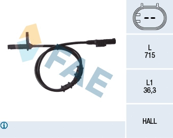 Sensor, wheel speed (78107)