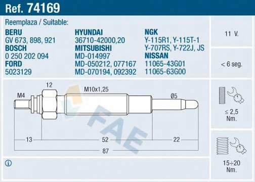 Glow Plug (74169)