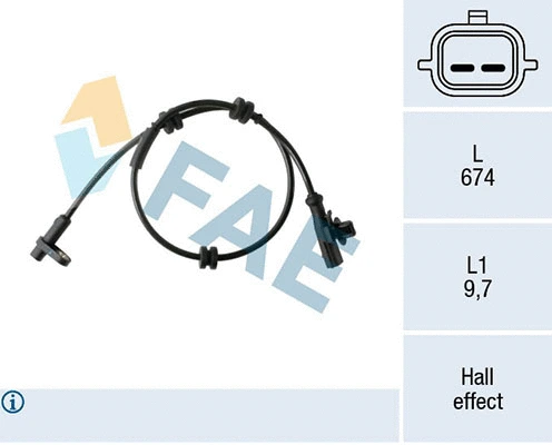 Sensor, wheel speed (78454)