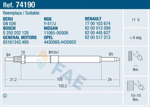Glow Plug (74190)