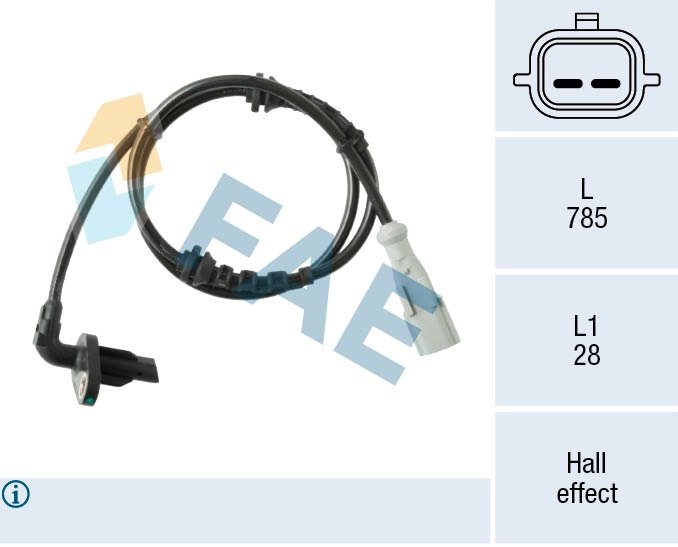 Sensor, wheel speed (78592)