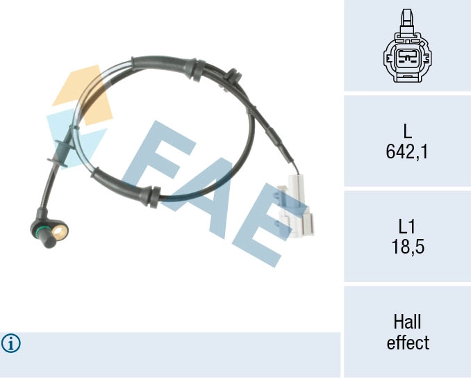 Sensor, wheel speed (78667)
