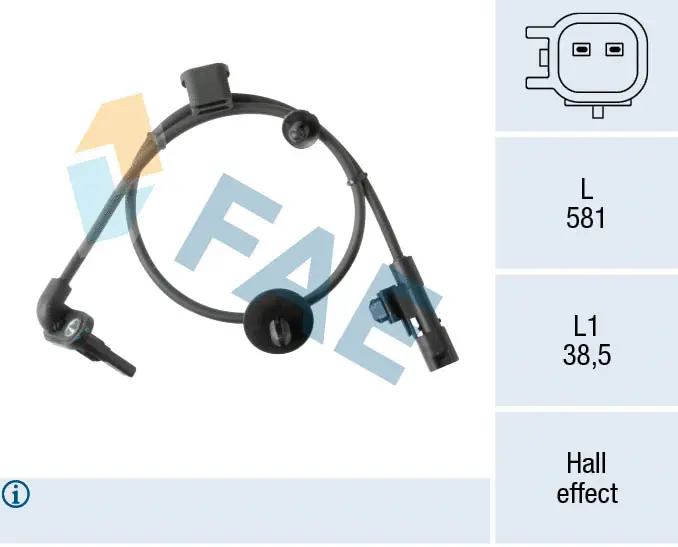Sensor, wheel speed (78519)