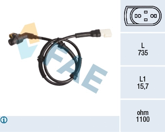 Sensor, wheel speed (78202)