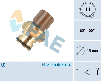 Temperature Switch, radiator fan (36435)