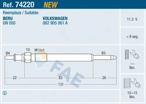 Glow Plug (74220)