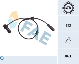 Sensor, wheel speed (78156)