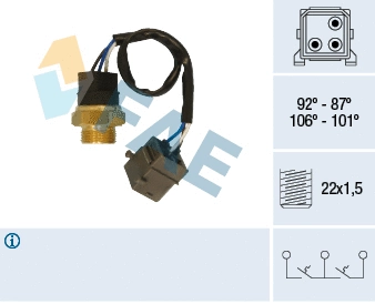 Temperature Switch, radiator fan (38400)