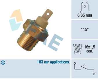 Temperature Switch, coolant warning lamp (35070)