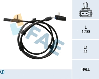 Sensor, wheel speed (78258)