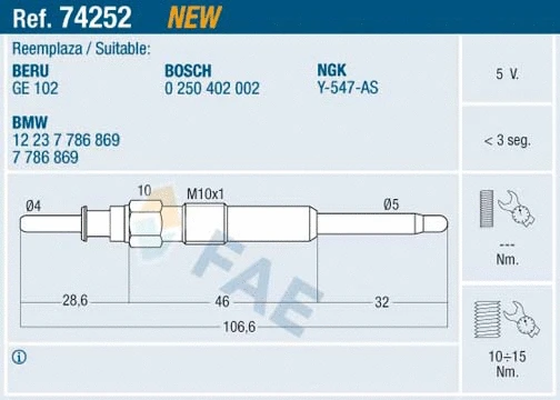 Glow Plug (74252)