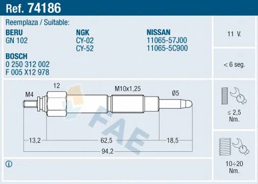 Glow Plug (74186)