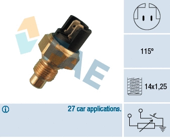 Sensor, coolant temperature (34010)