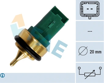 Sensor, coolant temperature (33707)