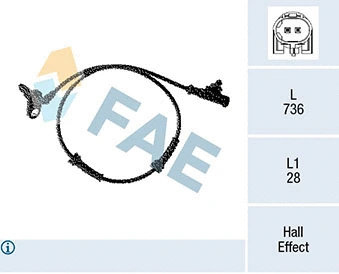 Sensor, wheel speed (78328)