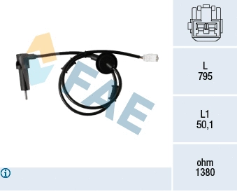 Sensor, wheel speed (78356)