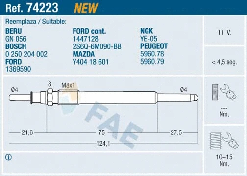 Glow Plug (74223)