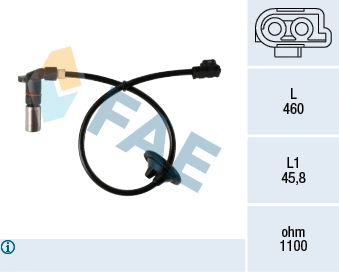 Sensor, wheel speed (78198)