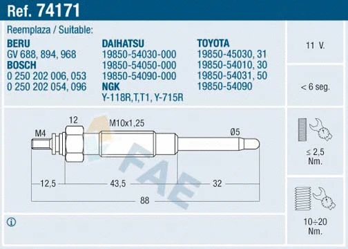 Glow Plug (74171)