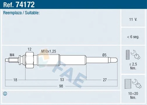 Glow Plug (74172)